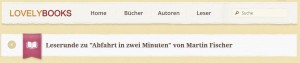 Leserunde auf Lovelybooks zu Abfahrt in zwei Minuten